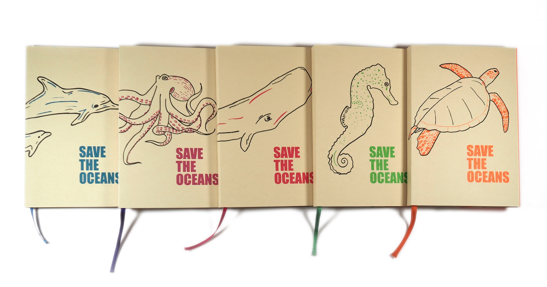 Alle fünf Save-the-Oceans-Editionen